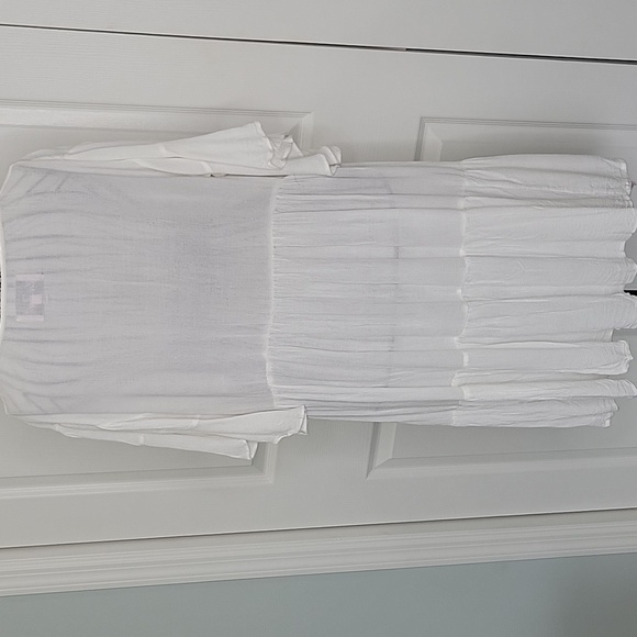 KOS RESORT White Beach Cover-Up with Pink Tassels Size Small - Picture 6 of 7